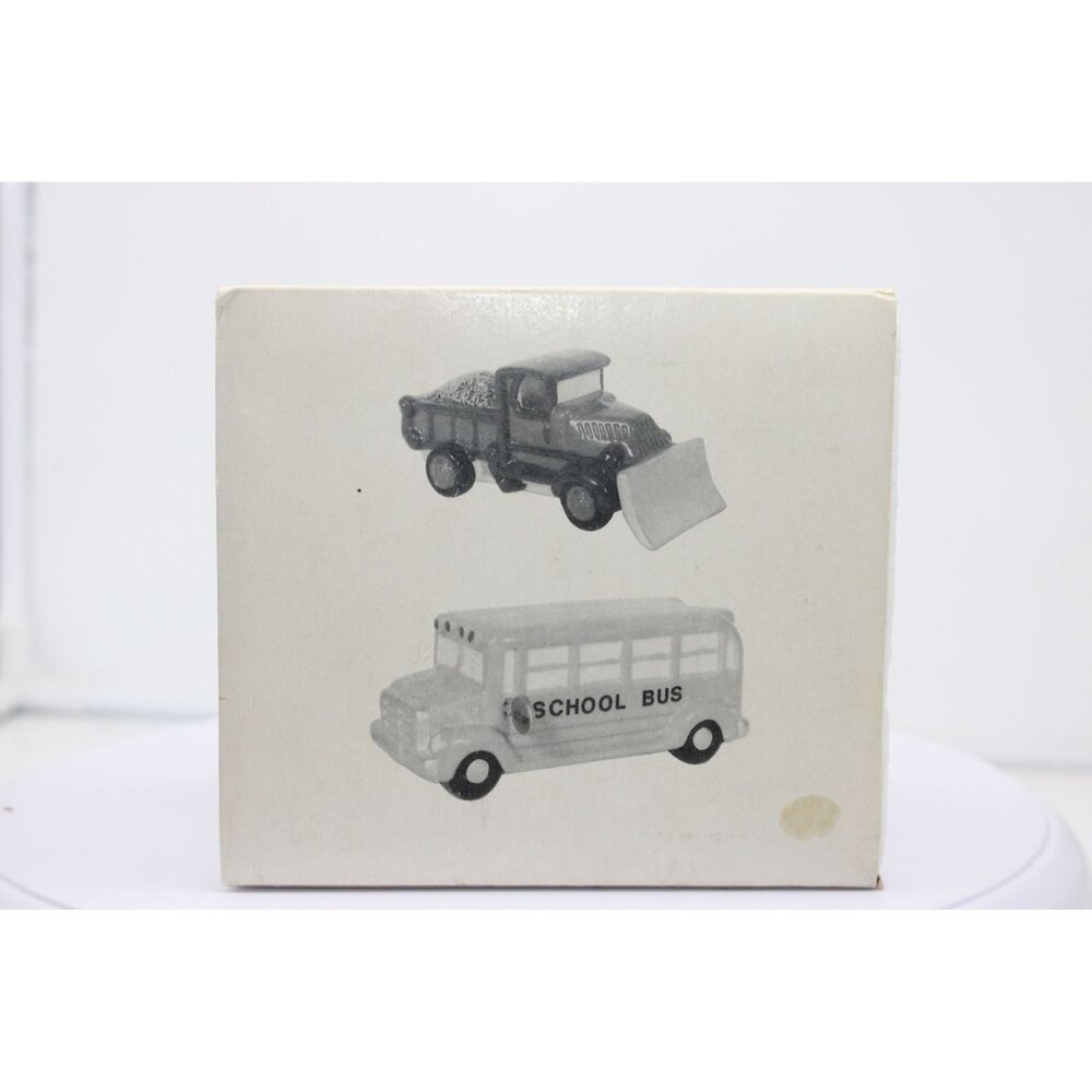 Dept 56 Snow Village - School Bus & Snow Plow